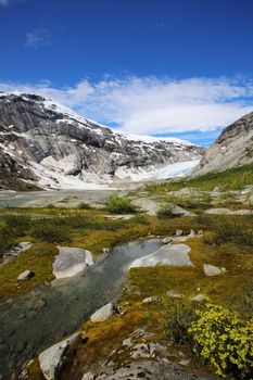 View at Nigardsbreen Glacier in Jostedalsbreen National Park, Norway