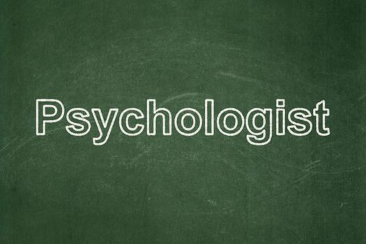 Medicine concept: text Psychologist on Green chalkboard background
