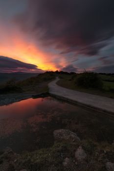 Sunrise in the Gorbea Natural Park