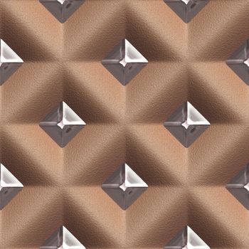 3d brown, leather, glass seamless abstract background wall decoration.