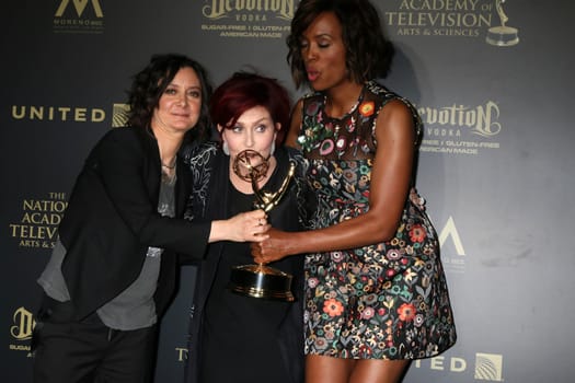 Sara Gilbert, Sharon Osbourne, Aisha Tyler, Outstanding Entertainment Talk Show Host, The Talk
at the 44th Daytime Emmy Awards - Press Room, Pasadena Civic Auditorium, Pasadena, CA 04-30-17