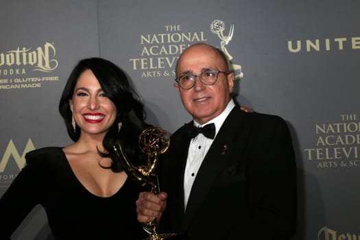 Alejandra Oraa, Eduardo Suarez, Outstanding Entertainment Program in Spanish, Destinos
at the 44th Daytime Emmy Awards - Press Room, Pasadena Civic Auditorium, Pasadena, CA 04-30-17