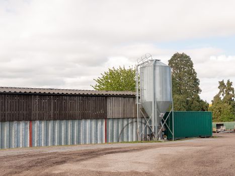 farmland industry warehouses outside in the country metal agriculture