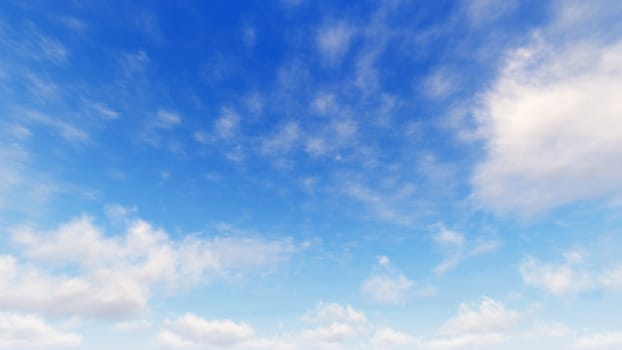 Cloudy blue sky abstract background, blue sky background with tiny clouds, 3d rendering

