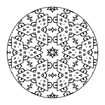 An image of a nice Mandala black and white