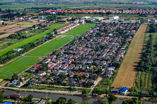 Land Development and Housing Aerial Photography in Thailand