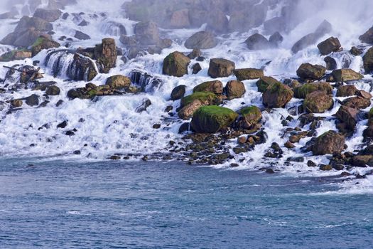 Beautiful background with amazing Niagara waterfall