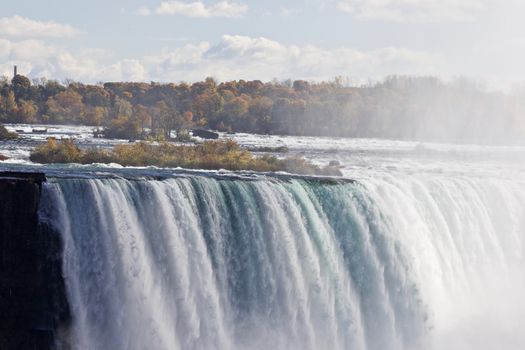 Beautiful background with amazing Niagara waterfall