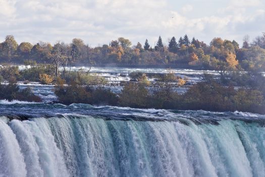 Beautiful background with amazing Niagara waterfall