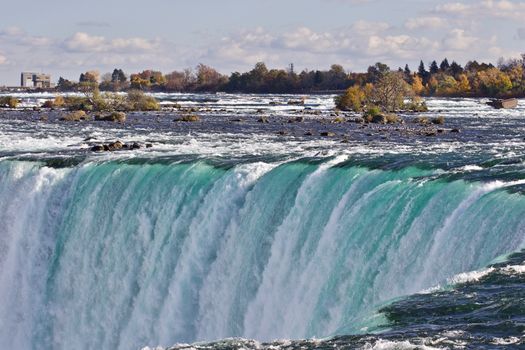 Beautiful background with amazing Niagara waterfall