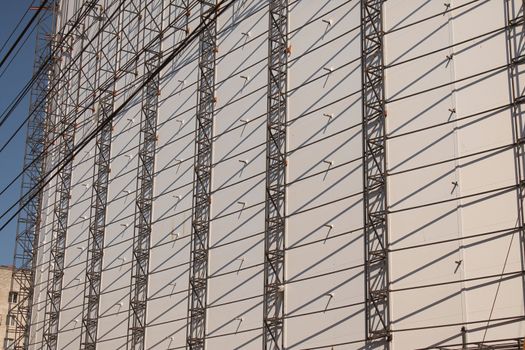 Construction site on sky background.