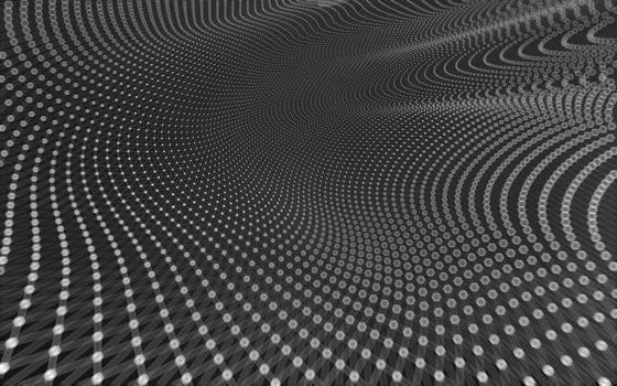 Abstract polygonal space low poly dark background with connecting dots and lines. Connection structure. 3d rendering