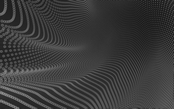 Abstract polygonal space low poly dark background with connecting dots and lines. Connection structure. 3d rendering