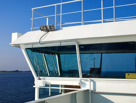 Control bridge of a ship boat naval sea transportation image