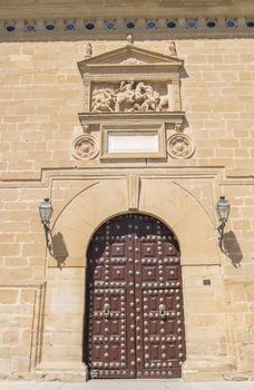 Main entrance of the Hospital de Santiago, Ubeda, Jaen, Spain