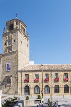 Clock Tower in Andalucia Square, Ubeda, Jaen, Spain