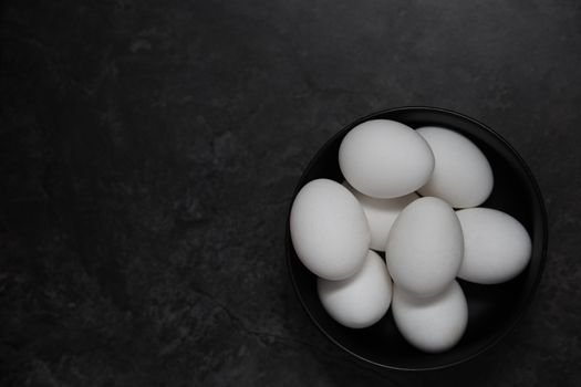 Chicken eggs in a bowl