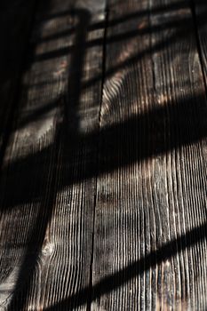 Hardwood floor with shadows