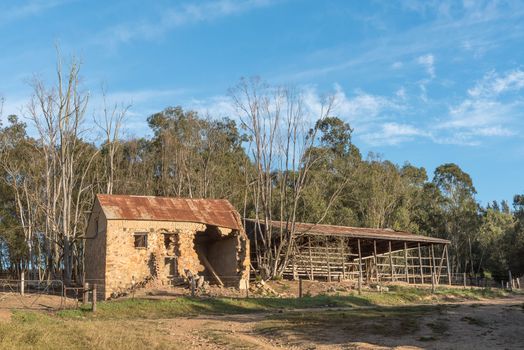 Early morning at a ruin on the road between Riviersonderend town and Greyton in the Western Cape Province