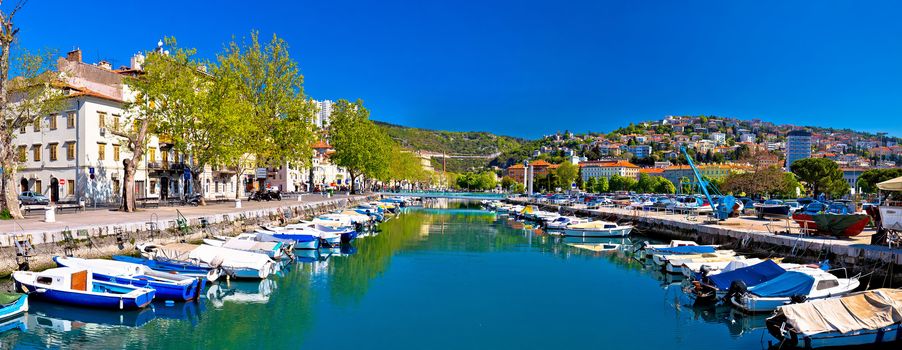 Rjecina river in Rijeka panoramic view, Kvarner bay, Croatia