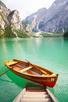 This amazing lake is located in the heart of Dolomiti mountains, UNESCO World Heritage - Italy