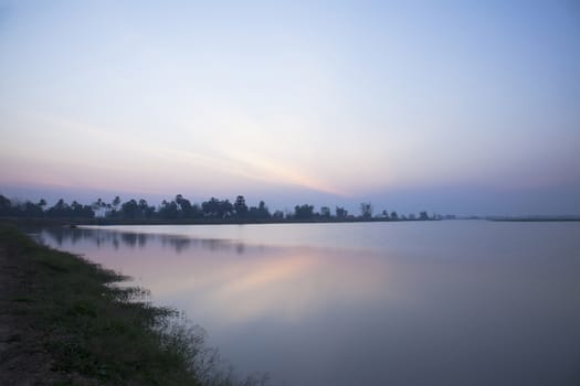 A pond is source of aquatic animals of Thai people.