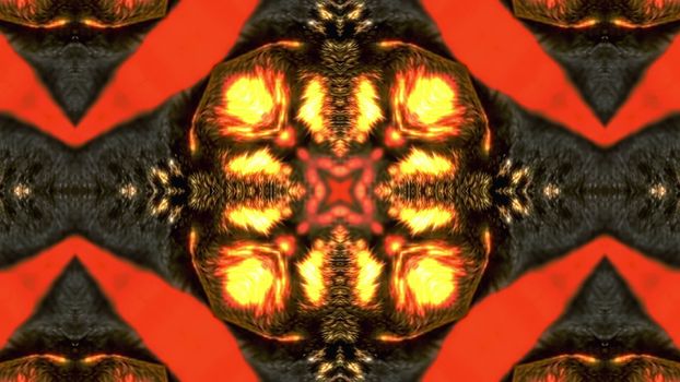 4K Colorful looping kaleidoscope sequence. Abstract motion graphics background. beautiful