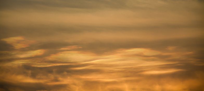 beautiful wave orange sky on sunset