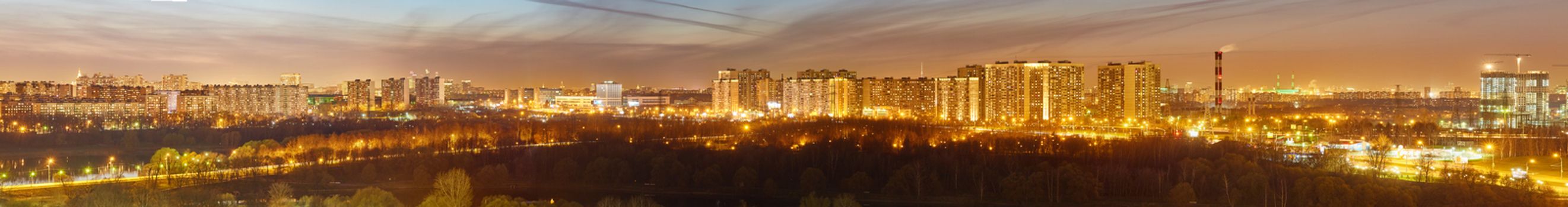 Night Moscow panorama