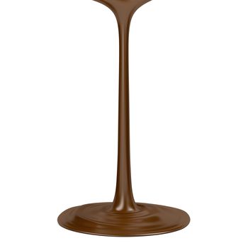 Melted chocolate on white background 