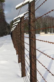 Fence of the Stutthof concentration camp