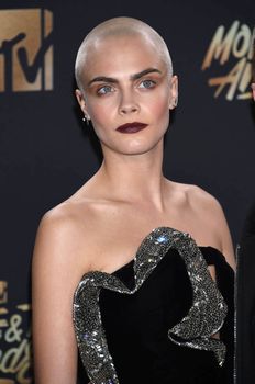 Cara Delevingne at the 2017 MTV Movie & TV Awards, Arrivals, Shrine Auditorium, Los Angeles, CA 05-07-17