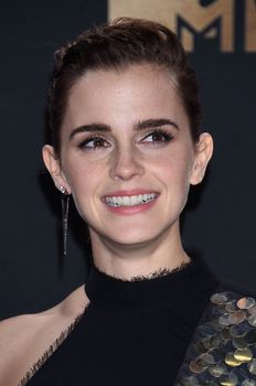Emma Watson at the 2017 MTV Movie & TV Awards, Press Room, Shrine Auditorium, Los Angeles, CA 05-07-17