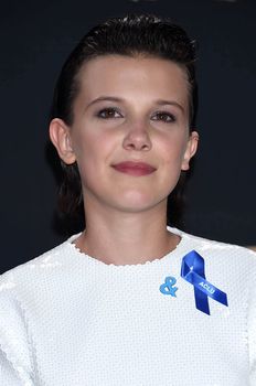 Millie Bobby Brown at the 2017 MTV Movie & TV Awards, Press Room, Shrine Auditorium, Los Angeles, CA 05-07-17