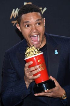 Trevor Noah at the 2017 MTV Movie & TV Awards, Press Room, Shrine Auditorium, Los Angeles, CA 05-07-17