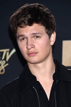 Ansel Elgort at the 2017 MTV Movie & TV Awards, Press Room, Shrine Auditorium, Los Angeles, CA 05-07-17