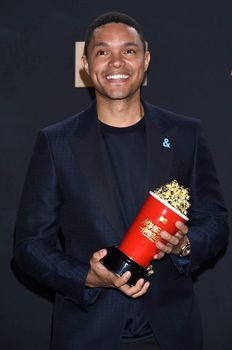 Trevor Noah at the 2017 MTV Movie & TV Awards, Press Room, Shrine Auditorium, Los Angeles, CA 05-07-17