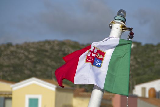 The emblem of the Italian Navy is composed of a four-quarter shield, each of which is occupied by the blazon of an important maritime republic: Venice, Genoa, Amalfi, Pisa.
