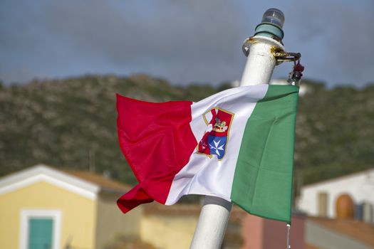 The emblem of the Italian Navy is composed of a four-quarter shield, each of which is occupied by the blazon of an important maritime republic: Venice, Genoa, Amalfi, Pisa.