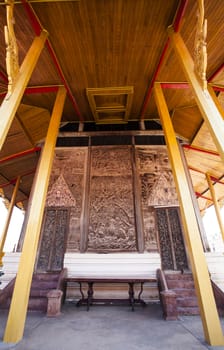 Wat Guti Bangkem,Temple in Thailand. Khao yoi, phetchaburi Thailand.Teak wood church