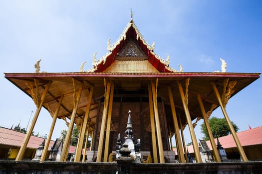  Wat Guti Bangkem,Temple in Thailand. Khao yoi, phetchaburi Thailand.Teak wood church