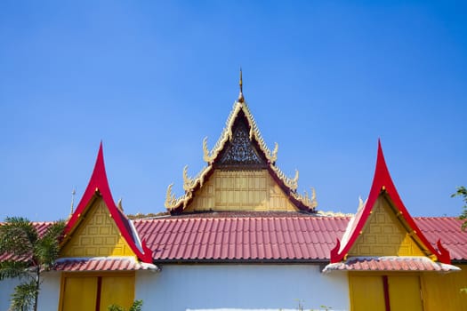 Wat Guti Bangkem,Temple in Thailand. Khao yoi, phetchaburi Thailand.Teak wood church