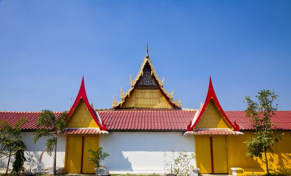 Wat Guti Bangkem,Temple in Thailand. Khao yoi, phetchaburi Thailand.Teak wood church