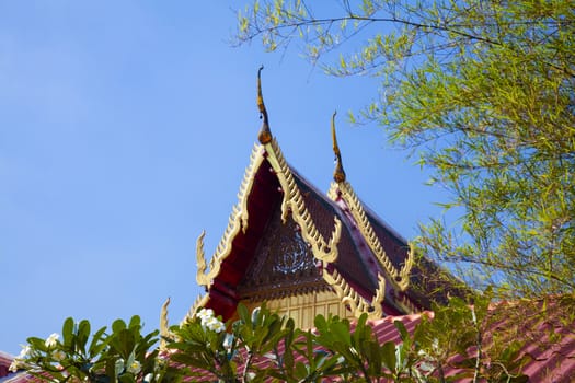 Wat Guti Bangkem,Temple in Thailand. Khao yoi, phetchaburi Thailand.Teak wood church