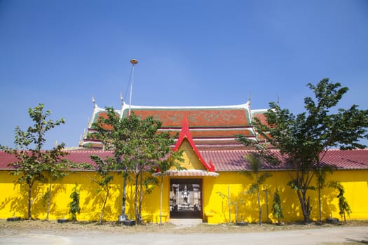 Wat Guti Bangkem,Temple in Thailand. Khao yoi, phetchaburi Thailand.Teak wood church