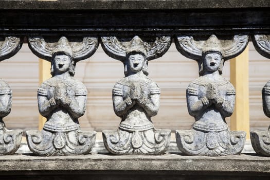 Wat Guti Bangkem,Temple in Thailand. Khao yoi, phetchaburi Thailand.Ancient stucco