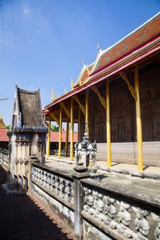 Wat Guti Bangkem,Temple in Thailand. Khao yoi, phetchaburi Thailand.Teak wood church