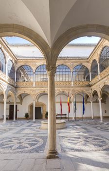 Vazquez de Molina Palace (Palace of the Chains) courtyard, cloister, Ubeda, Spain