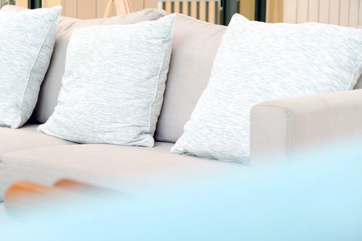 Detail of modern living room,Cushion on sofa