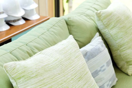 Detail of modern living room,Cushion on sofa